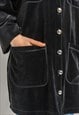 SONIA RYKIEL PARIS BLACK VELVET LONG CARDIGAN 5907