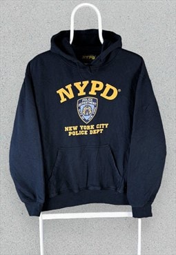 Vintage NYPD Hoodie New York City Police Mens Medium