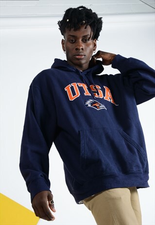VINTAGE AMERICAN FOOTBALL TEAM HOODIE IN BLUE