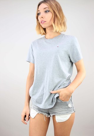 VINTAGE OVERSIZED GREY TOMMY HILFIGER T-SHIRT