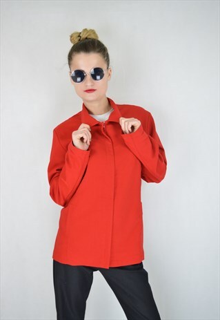 VINTAGE RED BOMBER JACKET