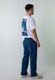 BLUE DENIM 90S DICKIES  CARGO SKATER TROUSERS PANTS JEANS