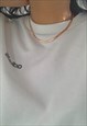 SERPENTINE IROZI. ROSE GOLD SNAKE HERRINGBONE CHAIN NECKLACE