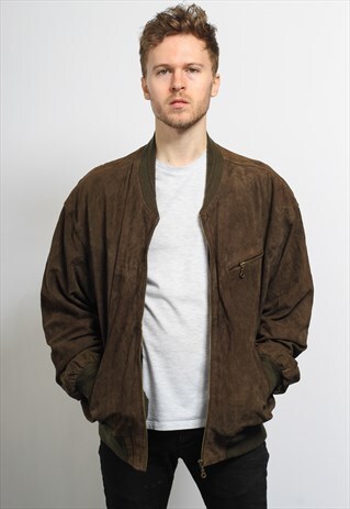VINTAGE SUEDE BOMBER JACKET