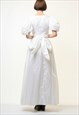 1970S WHITE WEDDING BOHEMIAN DRESS SIZE 36 4505