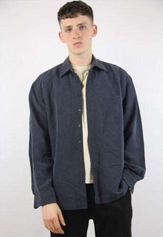 VINTAGE PATTERNED NAVY SOFT SHIRT