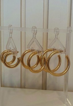 Medium round gold hoops