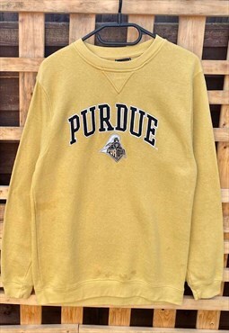 Vintage Purdue boilermakers yellow sweatshirt medium 