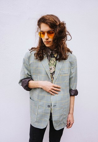 VINTAGE COLOURFUL PLAID WOOL JACKET
