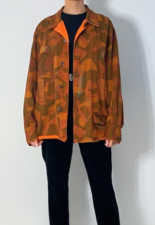 ORANGE OVER DYED EX MILITARY CAMO JACKET
