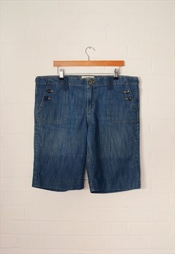 Vintage LEVI'S Signature Hemmed Denim Shorts Blue W40 BV1622