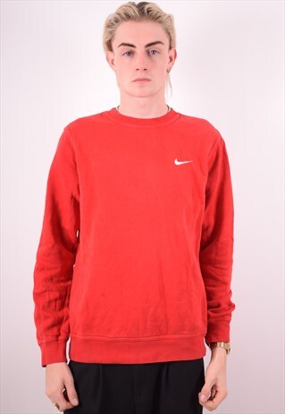 NIKE MENS VINTAGE SWEATSHIRT JUMPER MEDIUM RED 90S
