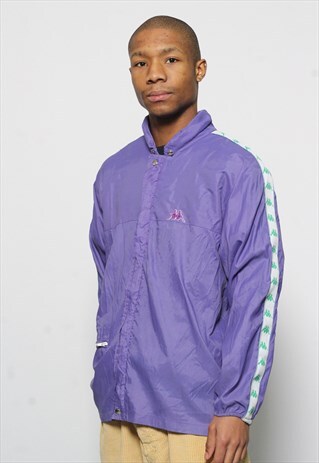 VINTAGE KAPPA PURPLE TAPE LOGO THIN JACKET