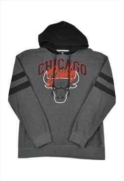 Vintage NBA Chicago Bulls Hoodie Sweatshirt Grey Small