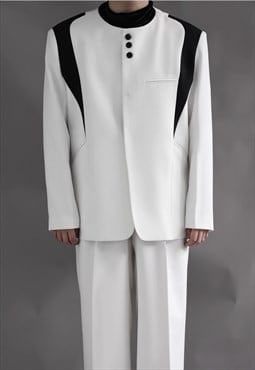 Men's Premium Color block white suit SS24 Vol.1