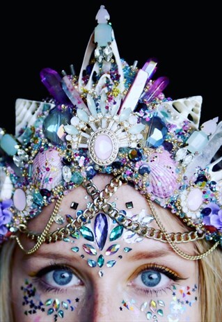 HANDMADE CARNIVAL & FESTIVAL MERMAID CROWN