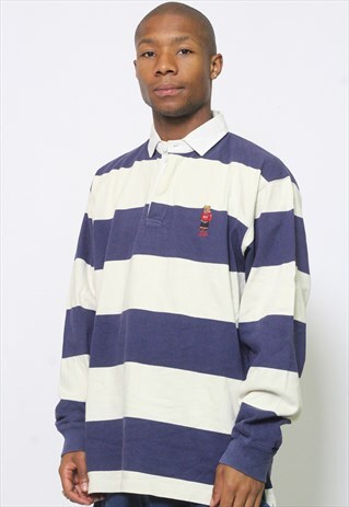 VINTAGE RALPH LAUREN POLO BEAR POLO SPORT RUGBY SHIRT