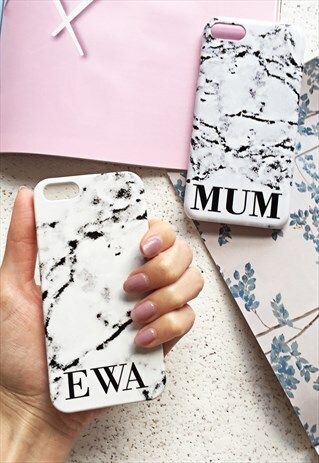 MARBLED MONOGRAM PHONE CASE