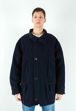 Malenkow XL Wool Jacket Pea Coat Winter Overcoat Warm EU 54
