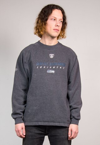 90'S VINTAGE REEBOK NFL SEATTLE SEAHAWKS SWEATER SWEATSHIRT