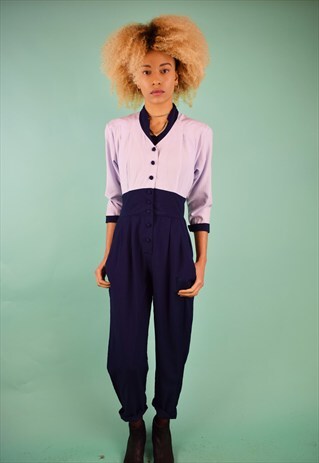 VINTAGE 80S LONG SLEEVED JUMPSUIT