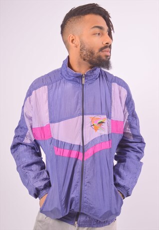VINTAGE TRACKSUIT TOP JACKET MULTI