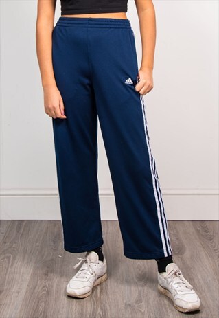 90'S VINTAGE NAVY ADIDAS TRACKSUIT BOTTOMS