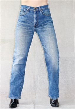 Vintage 90's Levi Mid Blue 501 Ripped Knee Jeans