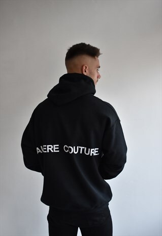 BLACK BACK PRINT HOODIE