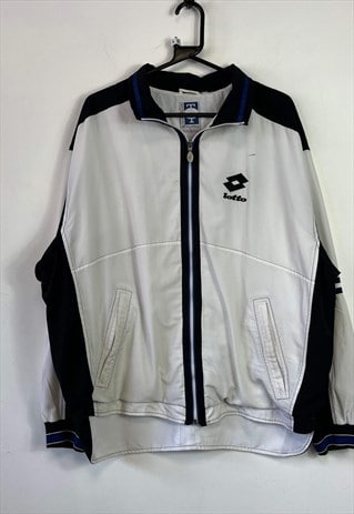 Vintage 90s White Lotto Windbreaker Jacket XL