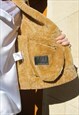 PALE TAN REAL SUEDE SHEARLING LINED WINTER JACKET