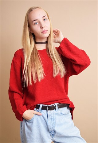 90'S RETRO MINIMALIST NORMCORE COZY KNIT JUMPER TOP