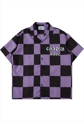VINTAGE TREND LOOSE LAPEL PLAID SHIRT