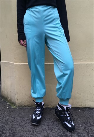 VINTAGE 90' OLDSCHOOL COOL UNISEX BLUE SWEAT TROUSERS