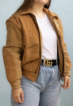 Vintage  Jacket 80s in Brown L