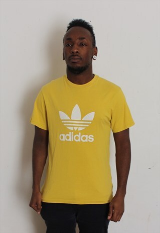 YELLOW ADIDAS TREFOIL T-SHIRT MEDIUM