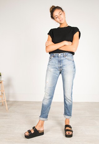 VINTAGE 80S LEVI'S 501 SLIM FIT /AVELINASREWORKS/ R004