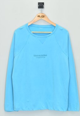 Vintage BLOC Supplies Vintage Sweatshirt Blue Small
