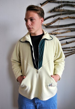 VINTAGE YELLOW TRAVEL FLEECE SWEATSHIRT