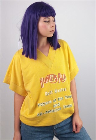 VINTAGE 80'S OVERSIZED GOLF T-SHIRT VEST TOP