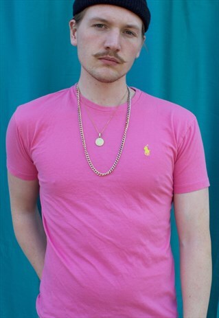 VINTAGE PINK RALPH LAUREN T SHIRT
