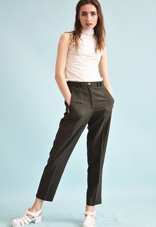 90'S RETRO CLASSIC CUT REGULAR WAIST TAPERED TROUSERS