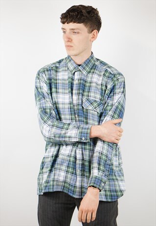VINTAGE CHECK FLANNEL SHIRT
