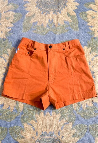 VINTAGE 90'S HIGH WAISTED ORANGE SUMMER SHORTS