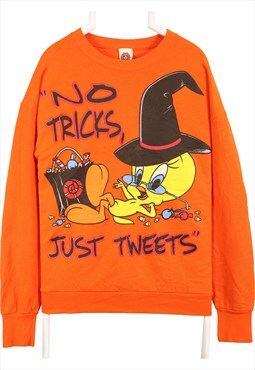 Vintage 90's Looney Tunes Sweatshirt Tweety Bird Halloween