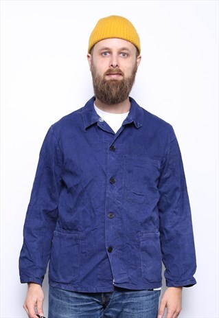VINTAGE BLUE WORK/CHORE JACKET COAT