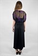 JOHN MARKS 70'S BLACK VINTAGE LADIES EVENING MAXI DRESS