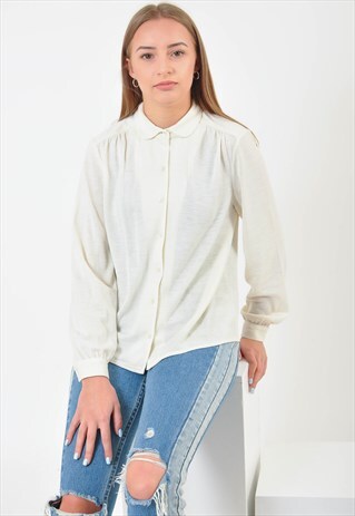 VINTAGE LONG SLEEVE SHIRT IN BEIGE