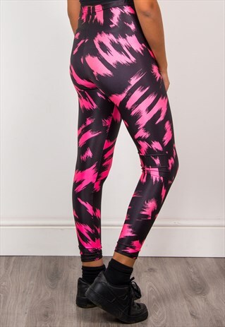 VINTAGE 90'S NEON PATTERNED LYCRA HIGH WAIST LEGGINGS