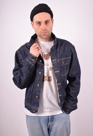 LEE MENS VINTAGE DENIM JACKET XL BLUE 90S